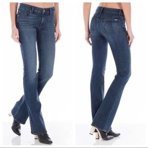 Fidelity Denim Belladonna Gin Blossom Royal Dark Wash Womens Bootcut Jeans Sz 28